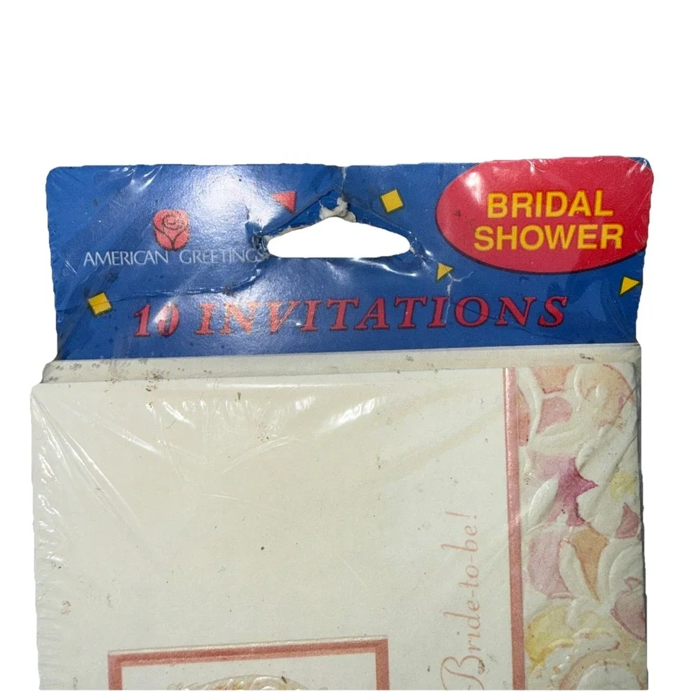 Vintage 1980s American Greetings Bridal Shower Invitations/Envelopes 10 Pack NOS